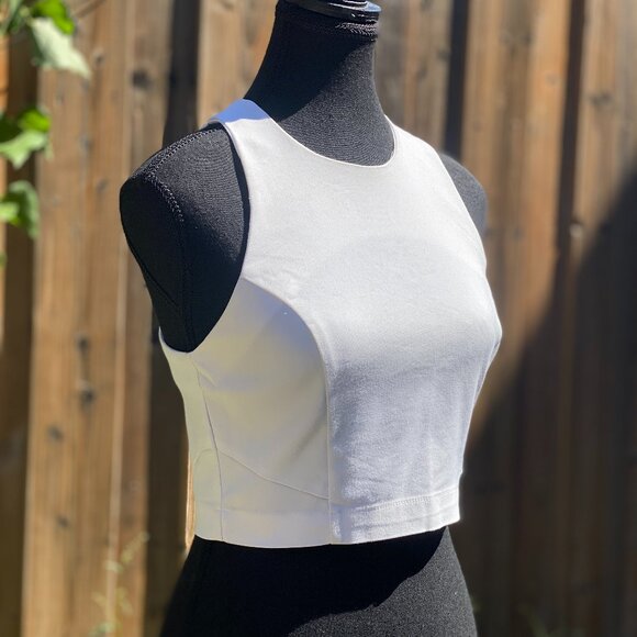 Re:named White Cotton Crop Top – Size Small - Picture 2 of 9